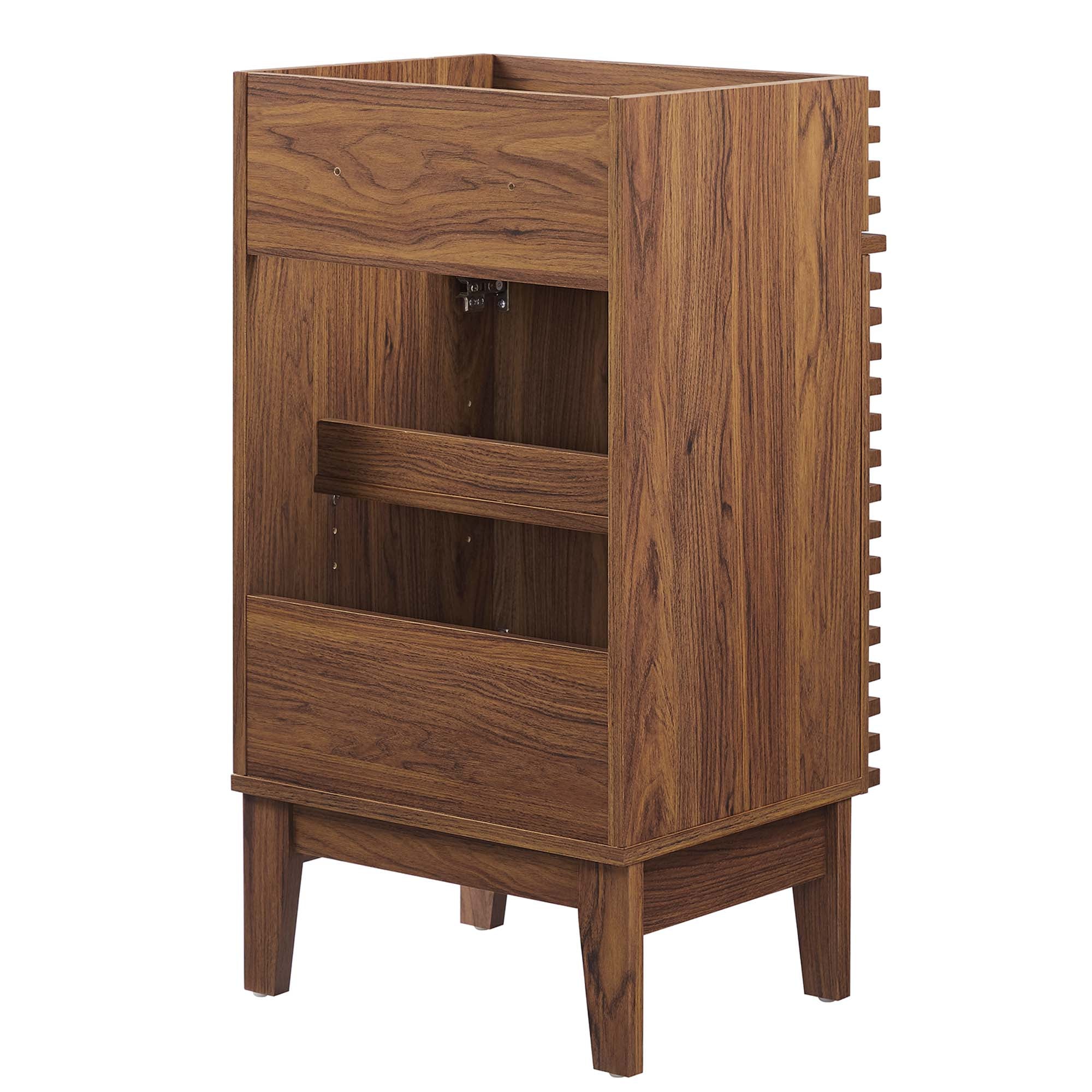 Render 18" Bathroom Vanity Cabinet (Sink Basin Not Included) - Walnut