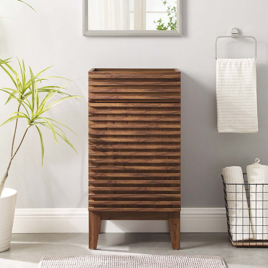 Render 18" Bathroom Vanity Cabinet (Sink Basin Not Included) - Walnut