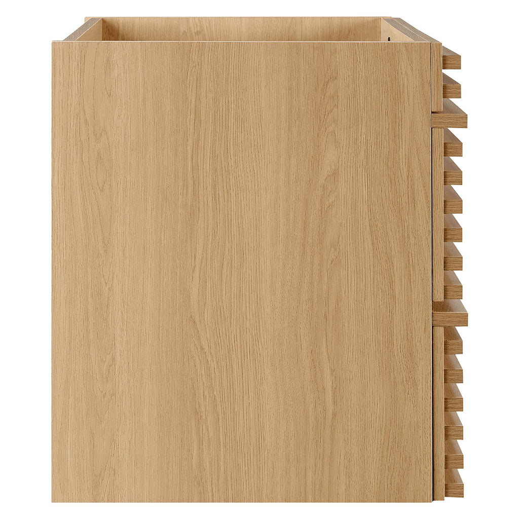 Render 30" Wall-Mount Bathroom Vanity Cabinet (Sink Basin Not Included) - Oak