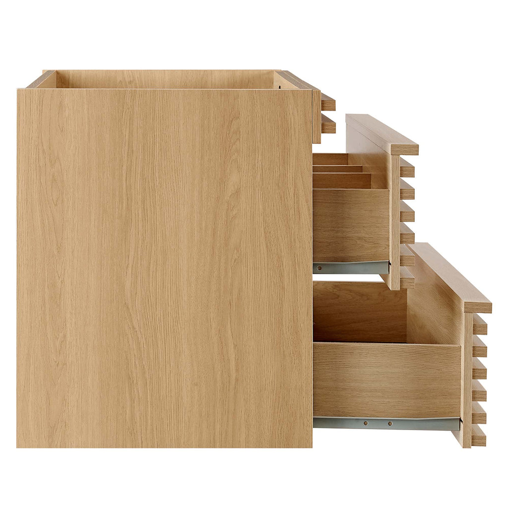 Render 30" Wall-Mount Bathroom Vanity Cabinet (Sink Basin Not Included) - Oak
