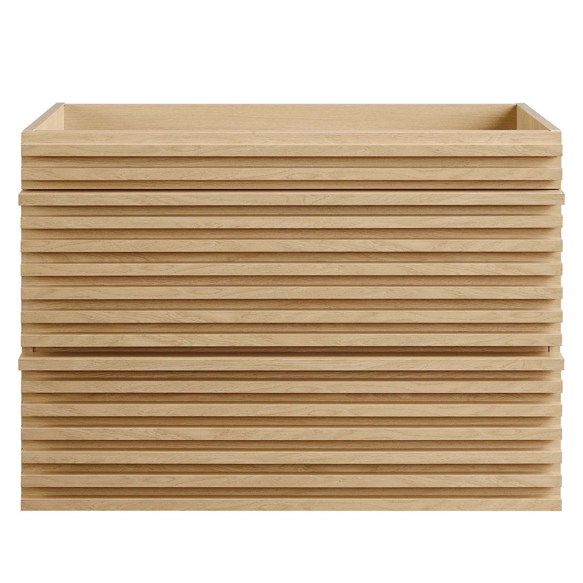 Render 30" Wall-Mount Bathroom Vanity Cabinet (Sink Basin Not Included) - Oak