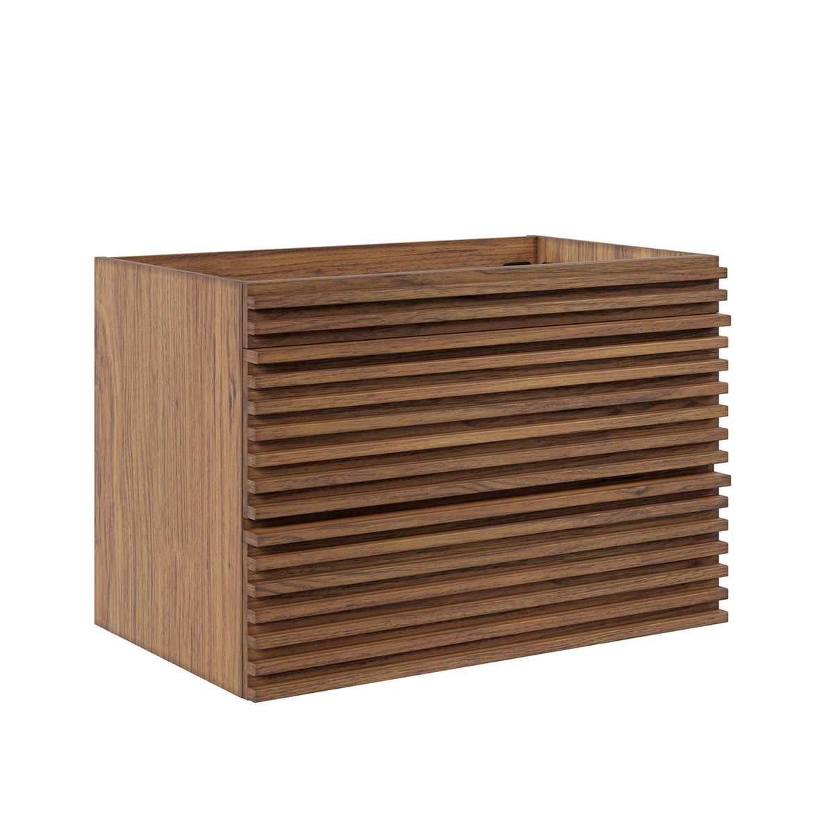 Render 30" Wall-Mount Bathroom Vanity Cabinet (Sink Basin Not Included) - Walnut