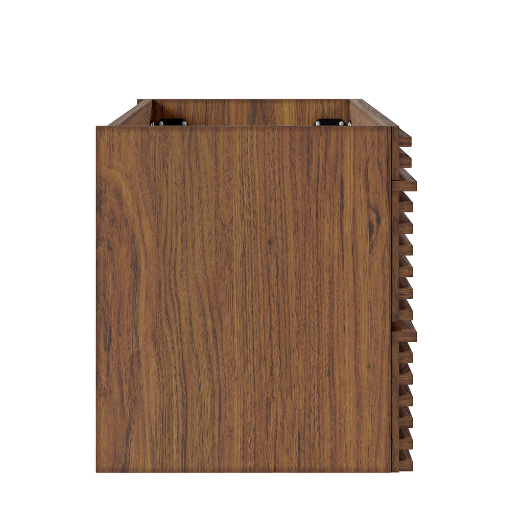 Render 30" Wall-Mount Bathroom Vanity Cabinet (Sink Basin Not Included) - Walnut