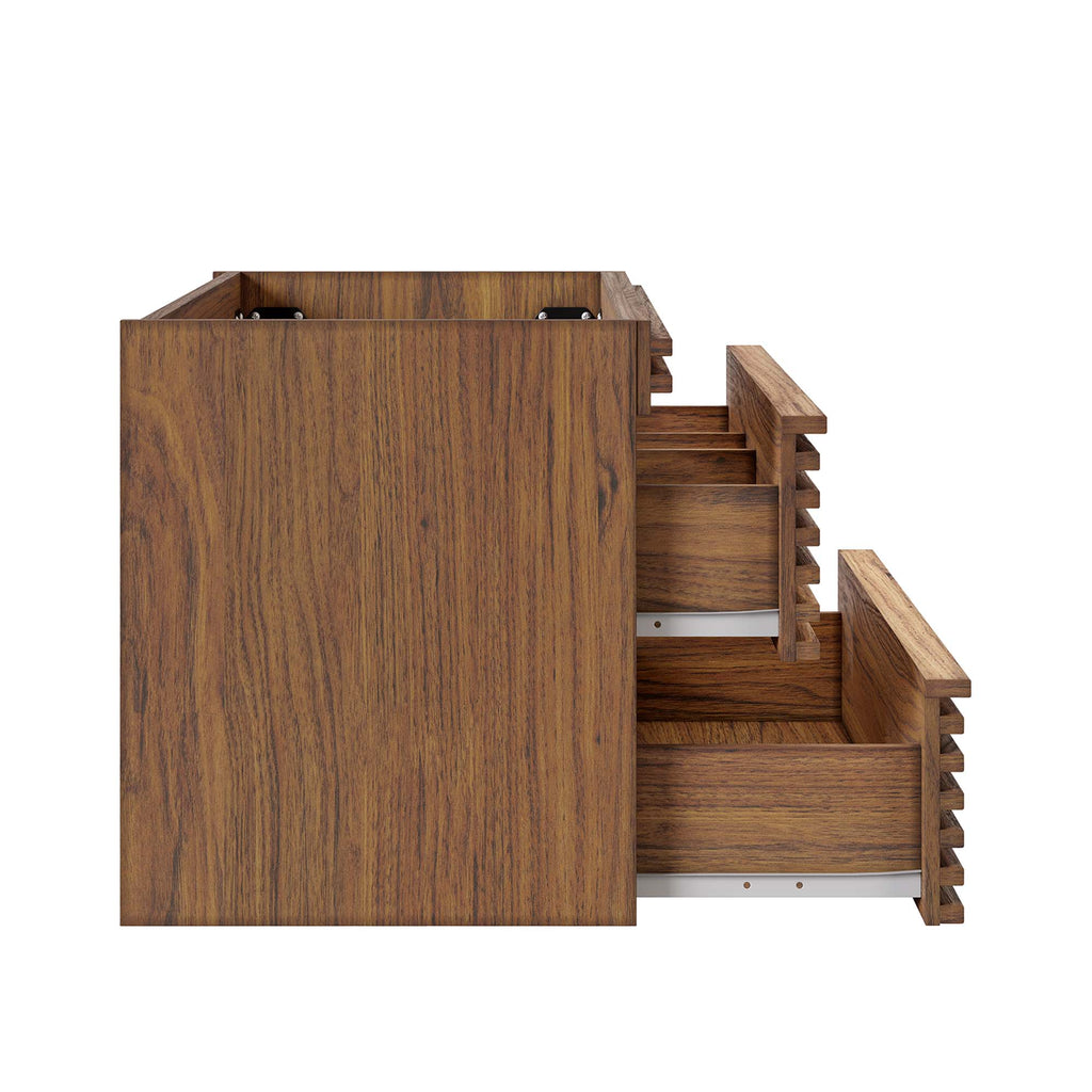 Render 30" Wall-Mount Bathroom Vanity Cabinet (Sink Basin Not Included) - Walnut
