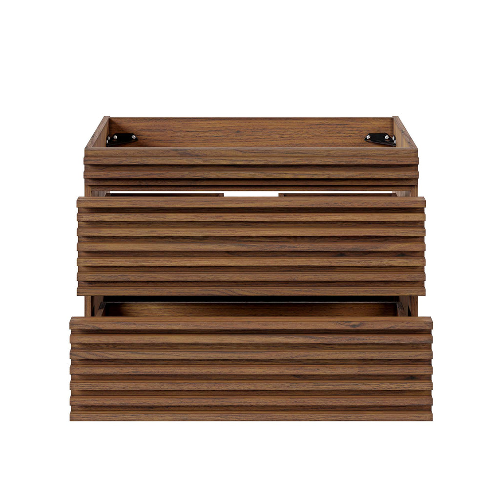Render 30" Wall-Mount Bathroom Vanity Cabinet (Sink Basin Not Included) - Walnut