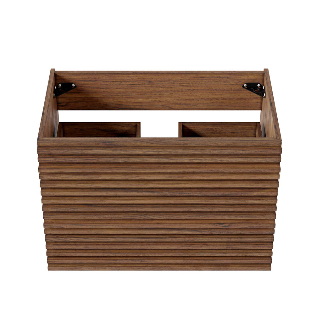 Render 30" Wall-Mount Bathroom Vanity Cabinet (Sink Basin Not Included) - Walnut