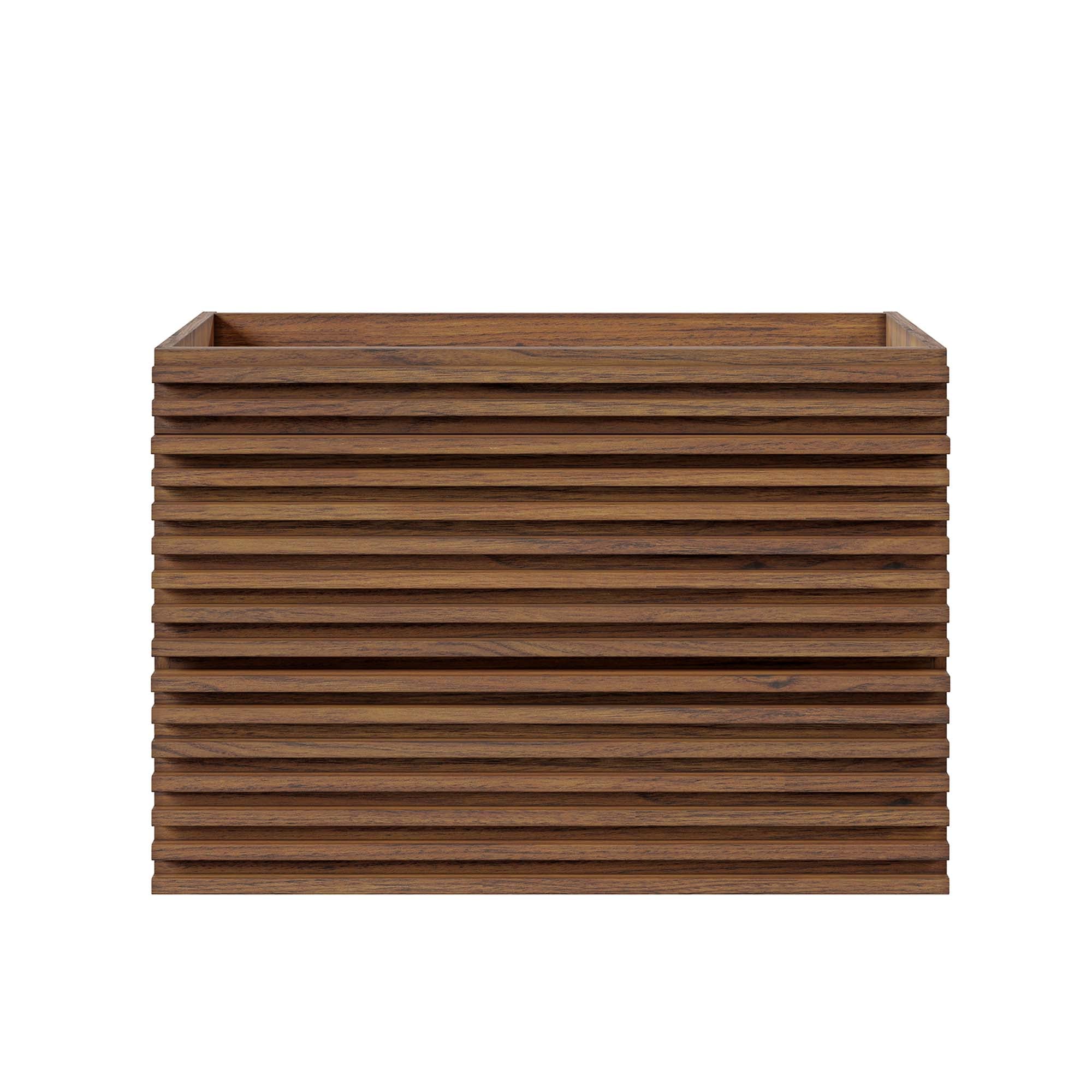 Render 30" Wall-Mount Bathroom Vanity Cabinet (Sink Basin Not Included) - Walnut