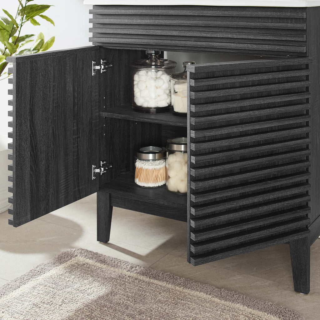 Render 30" Bathroom Vanity Cabinet (Sink Basin Not Included) - Charcoal