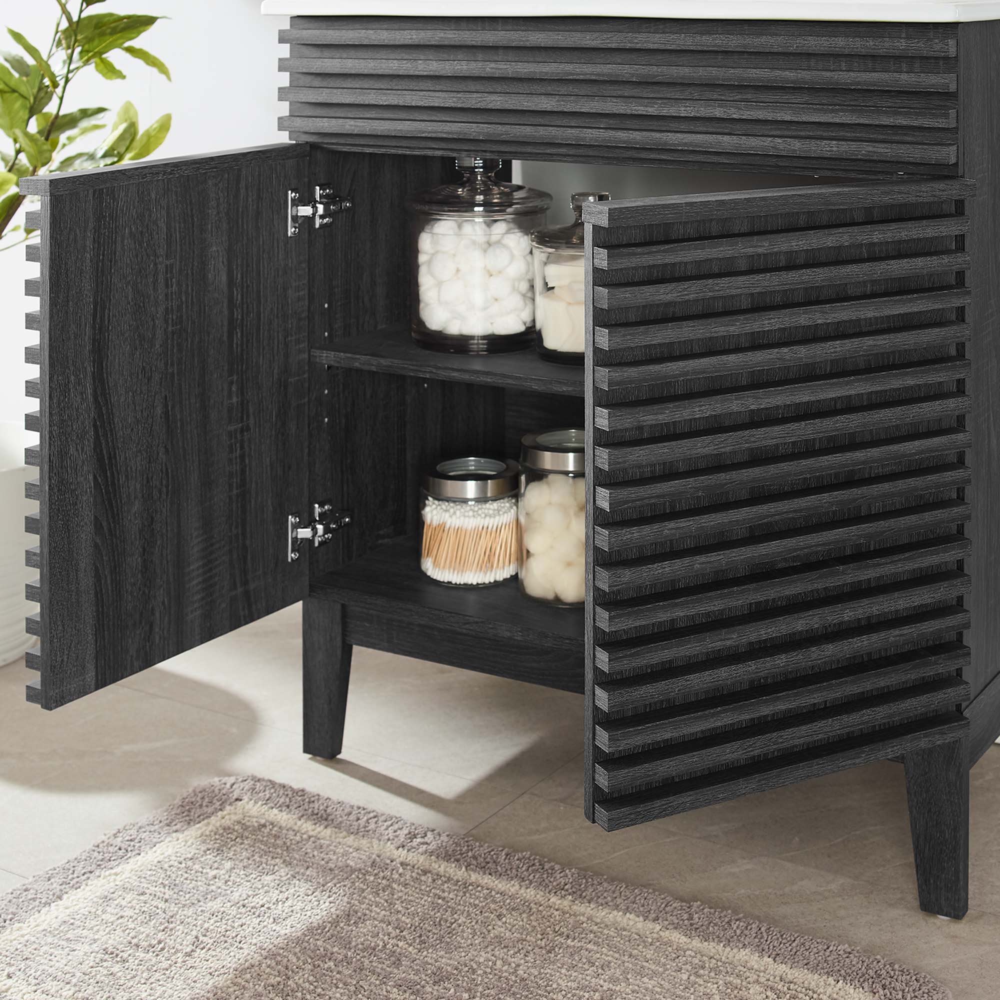 Render 30" Bathroom Vanity Cabinet (Sink Basin Not Included) - Charcoal