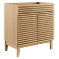 Render 30" Bathroom Vanity Cabinet (Sink Basin Not Included) - Oak