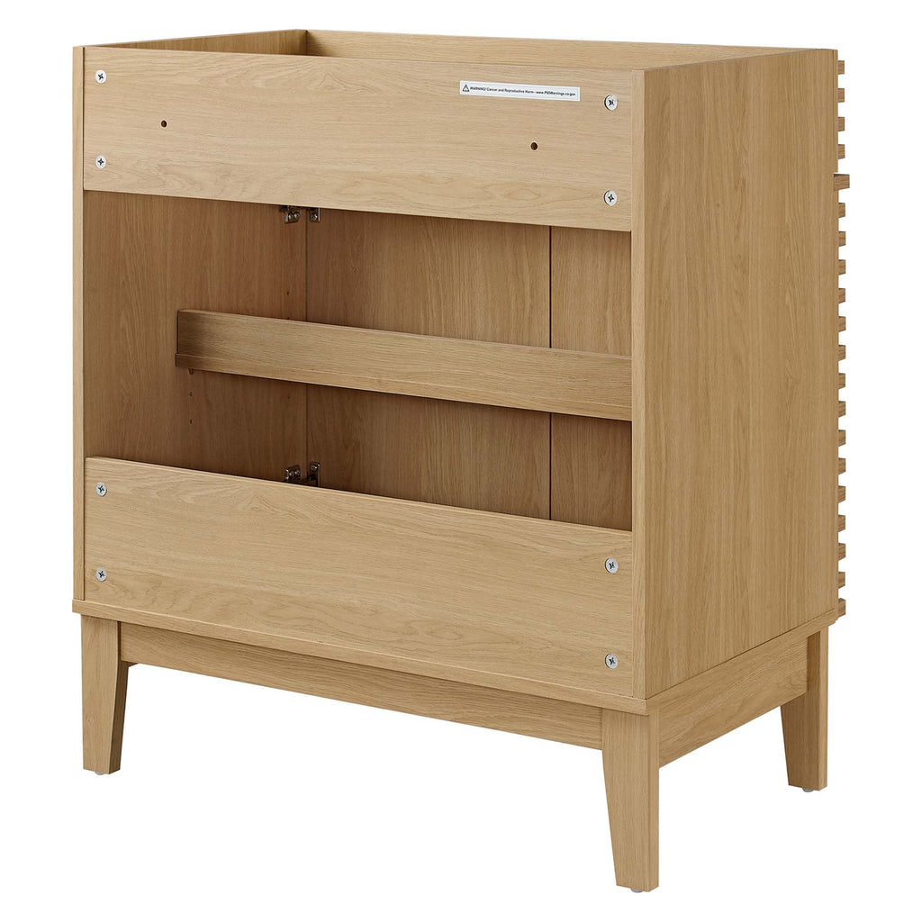 Render 30" Bathroom Vanity Cabinet (Sink Basin Not Included) - Oak