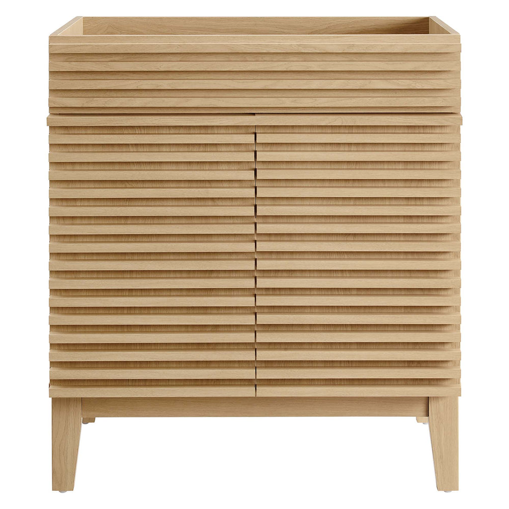 Render 30" Bathroom Vanity Cabinet (Sink Basin Not Included) - Oak