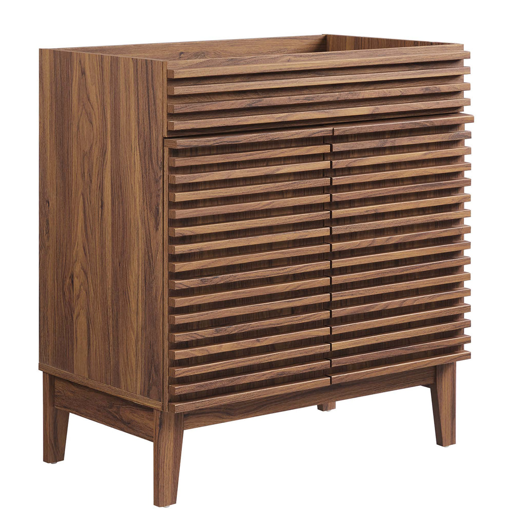 Render 30" Bathroom Vanity Cabinet (Sink Basin Not Included) - Walnut