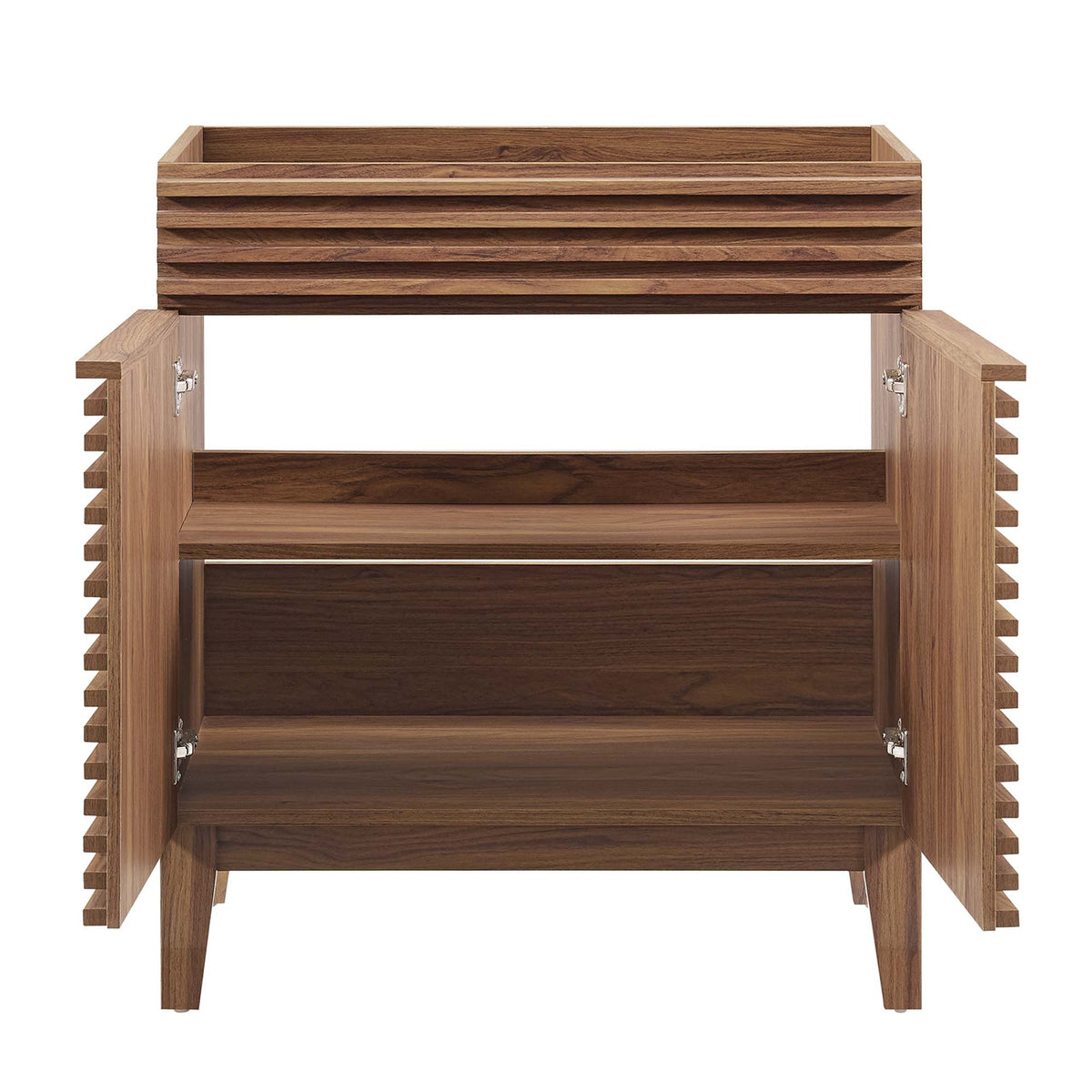 Render 30" Bathroom Vanity Cabinet (Sink Basin Not Included) - Walnut