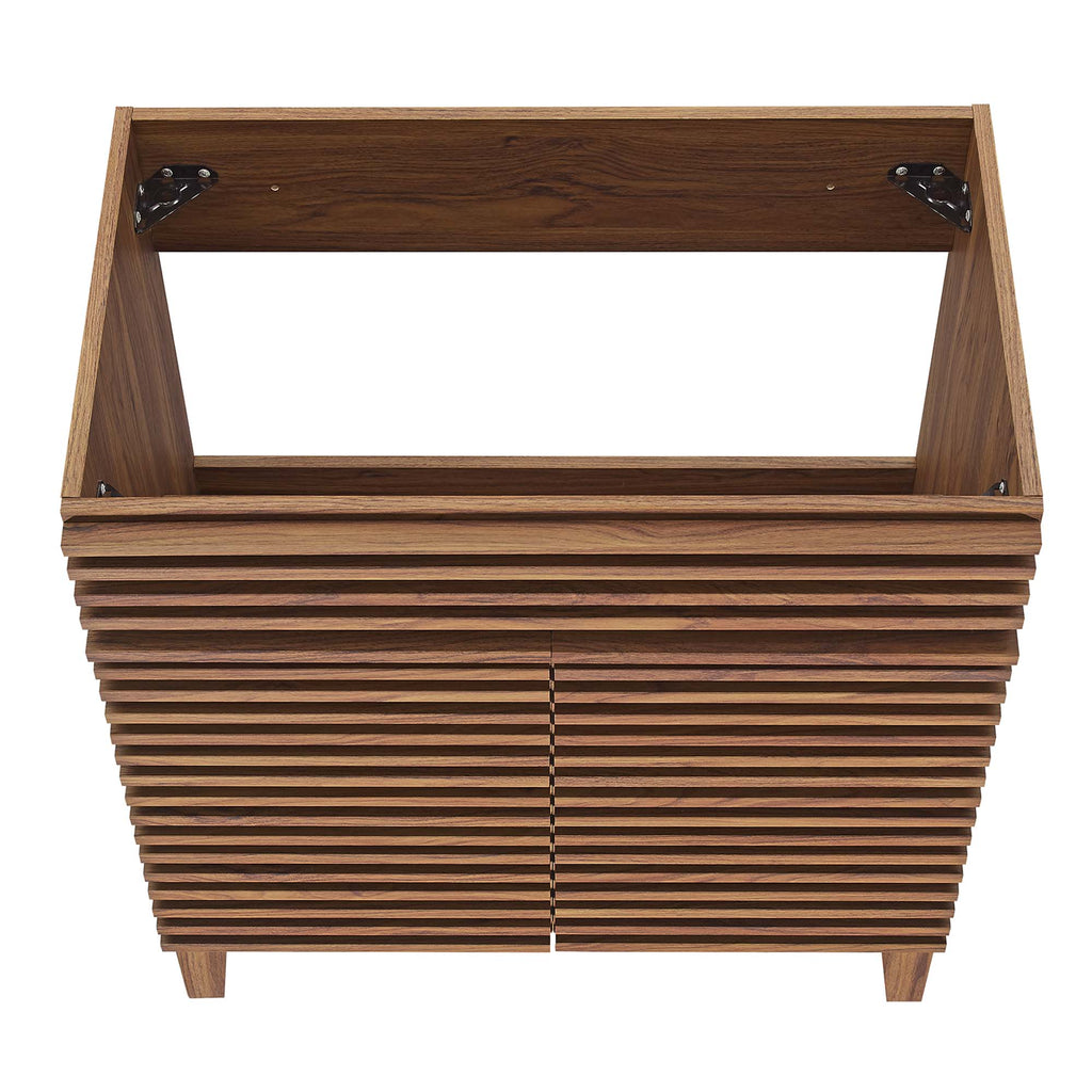 Render 30" Bathroom Vanity Cabinet (Sink Basin Not Included) - Walnut