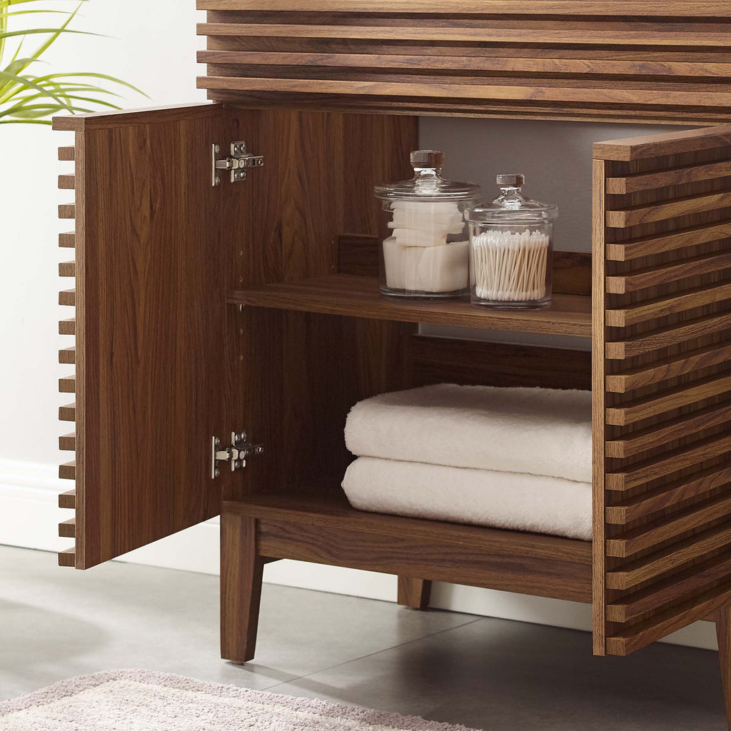Render 30" Bathroom Vanity Cabinet (Sink Basin Not Included) - Walnut