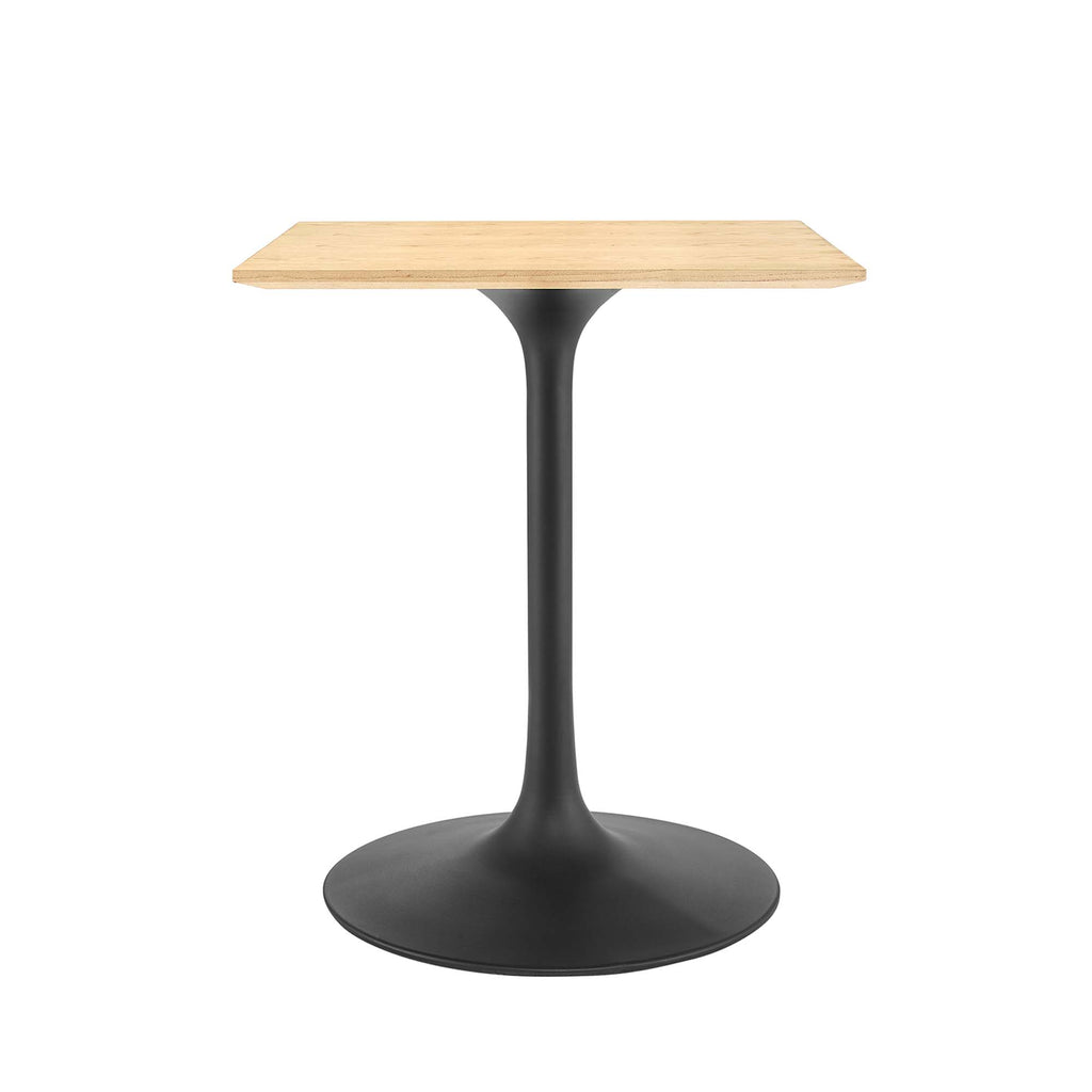 Lippa 24" Square Wood Dining Table - Black Natural