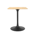 Lippa 24" Square Wood Dining Table - Black Natural