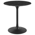 Lippa 28" Round Faux Marble Dining Table - Black Black