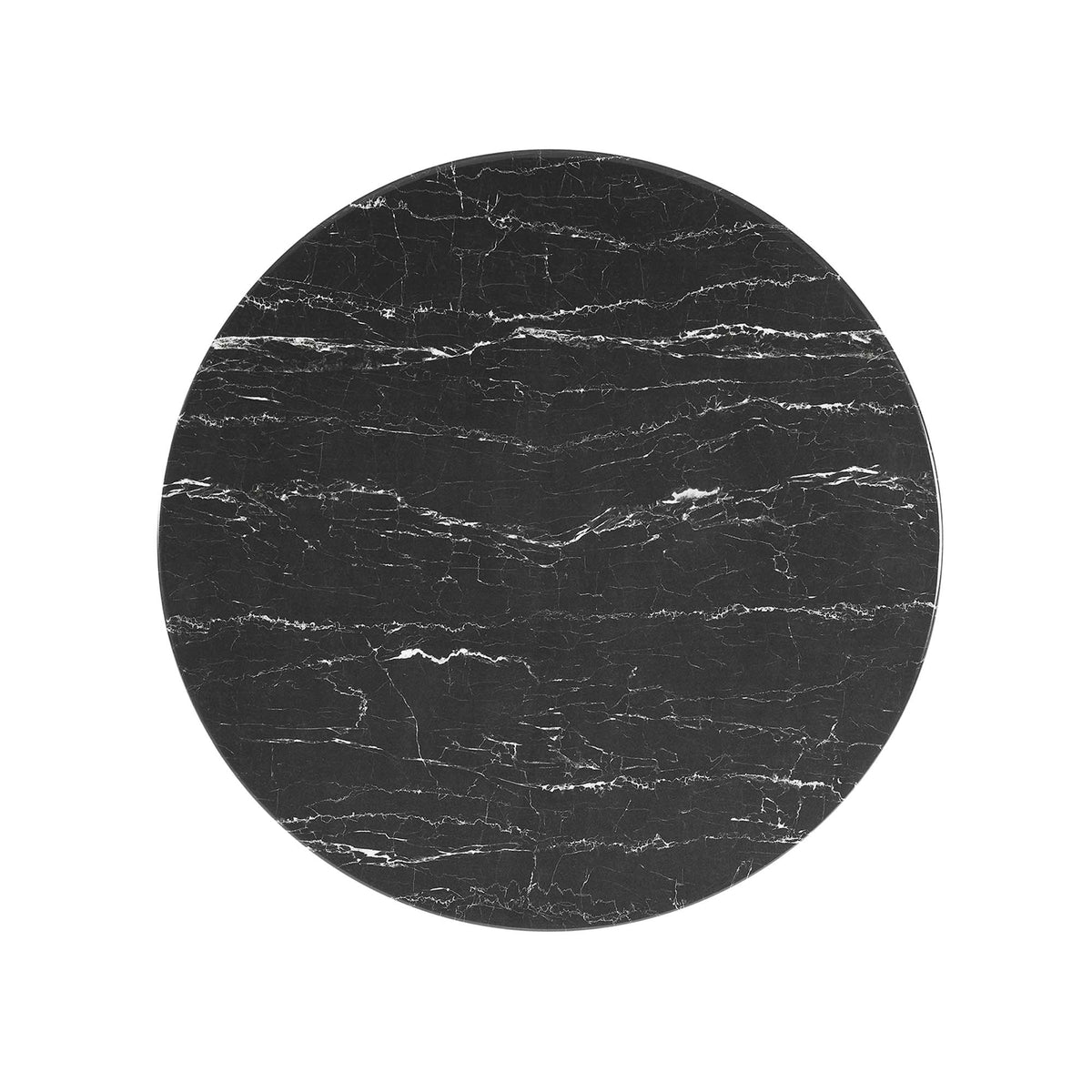Lippa 36" Round Faux Marble Dining Table - Black Black
