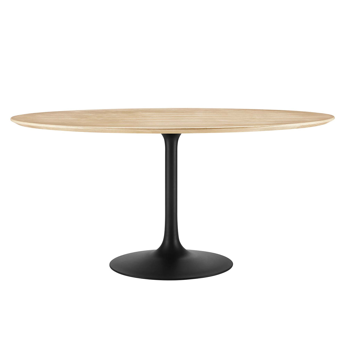 Lippa 60" Round Wood Dining Table - Black Natural