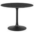 Lippa 40" Round Faux Marble Dining Table - Black Black