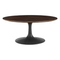 Lippa 36" Round Wood Coffee Table - Black Cherry Walnut