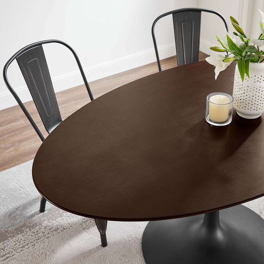 Lippa 60" Oval Wood Dining Table - Black Cherry Walnut