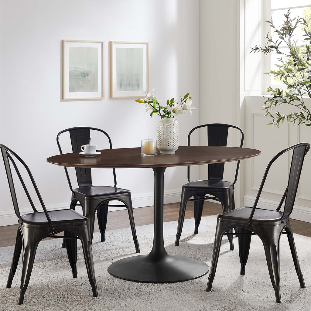 Lippa 60" Oval Wood Dining Table - Black Cherry Walnut