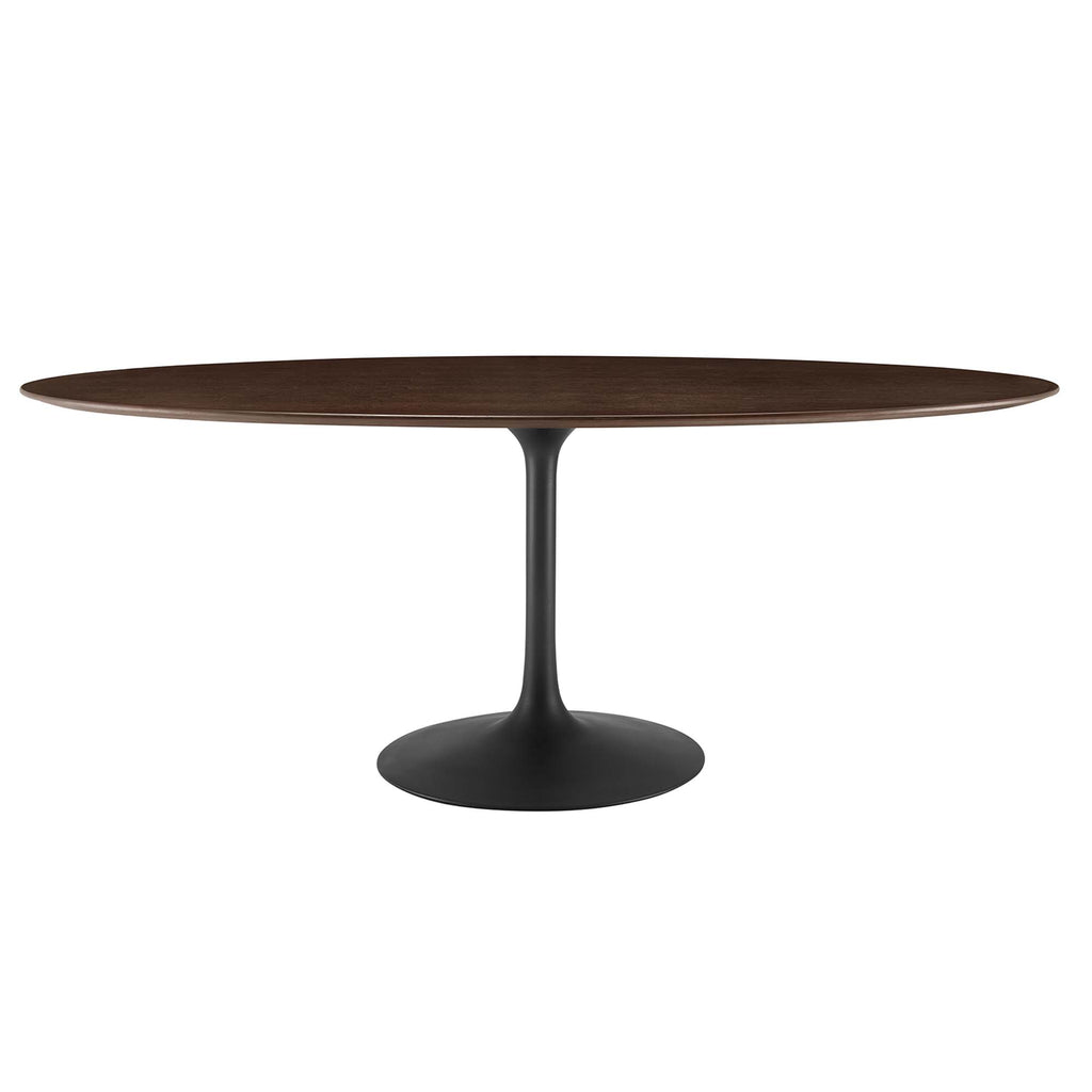 Lippa 78" Oval Wood Dining Table - Black Cherry Walnut