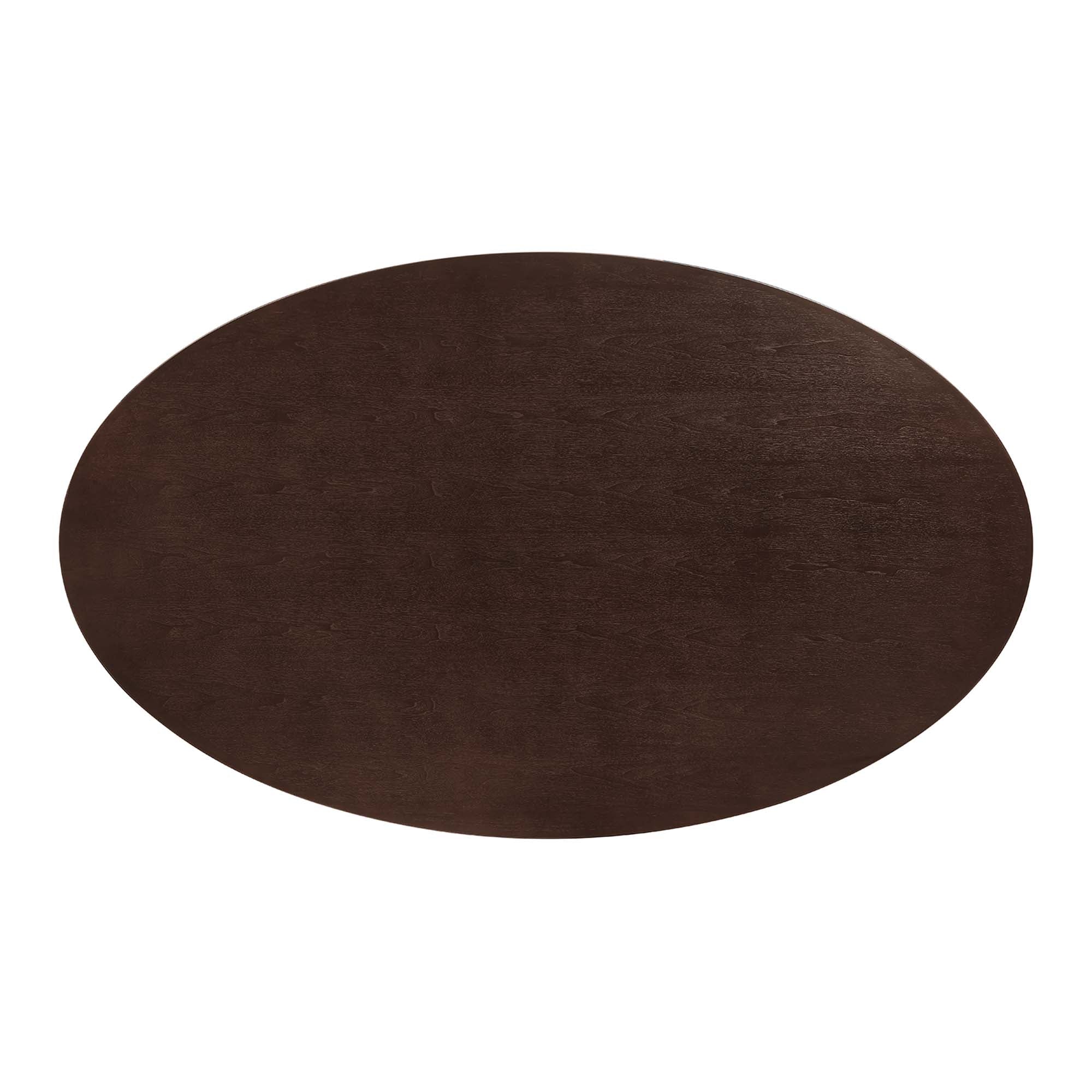 Lippa 78" Oval Wood Dining Table - Black Cherry Walnut