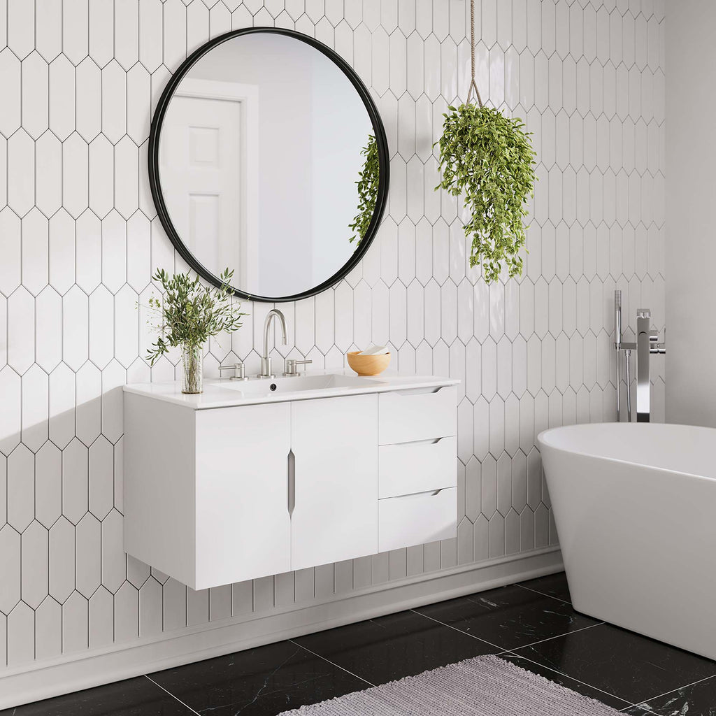 Vitality 36" Bathroom Vanity Cabinet (Sink Basin Not Included) - White