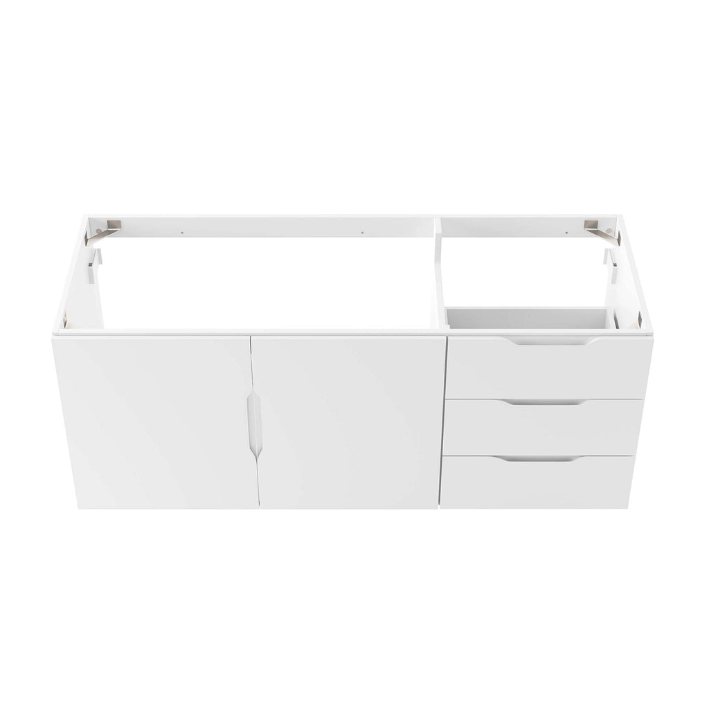 Vitality 48" Double or Single Sink Compatible (Not Included) Bathroom Vanity Cabinet - White