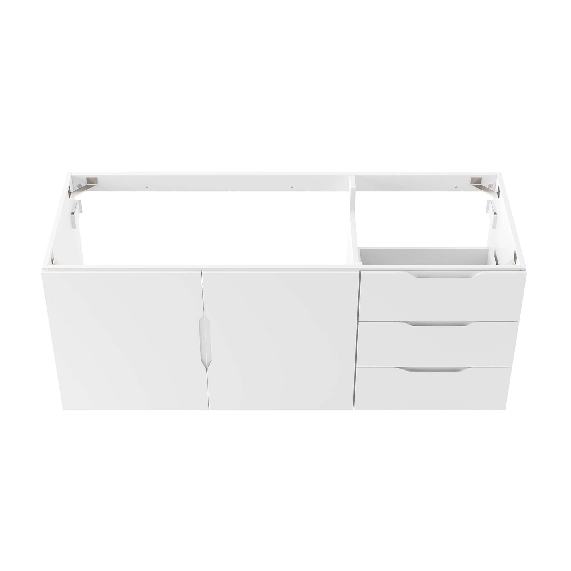 Vitality 48" Double or Single Sink Compatible (Not Included) Bathroom Vanity Cabinet - White