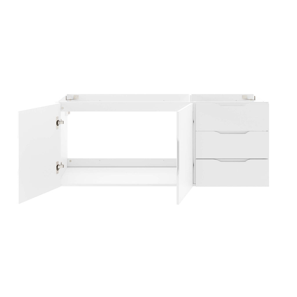 Vitality 48" Double or Single Sink Compatible (Not Included) Bathroom Vanity Cabinet - White