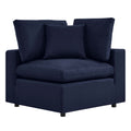 Commix Overstuffed Outdoor Patio Corner Chair - Navy