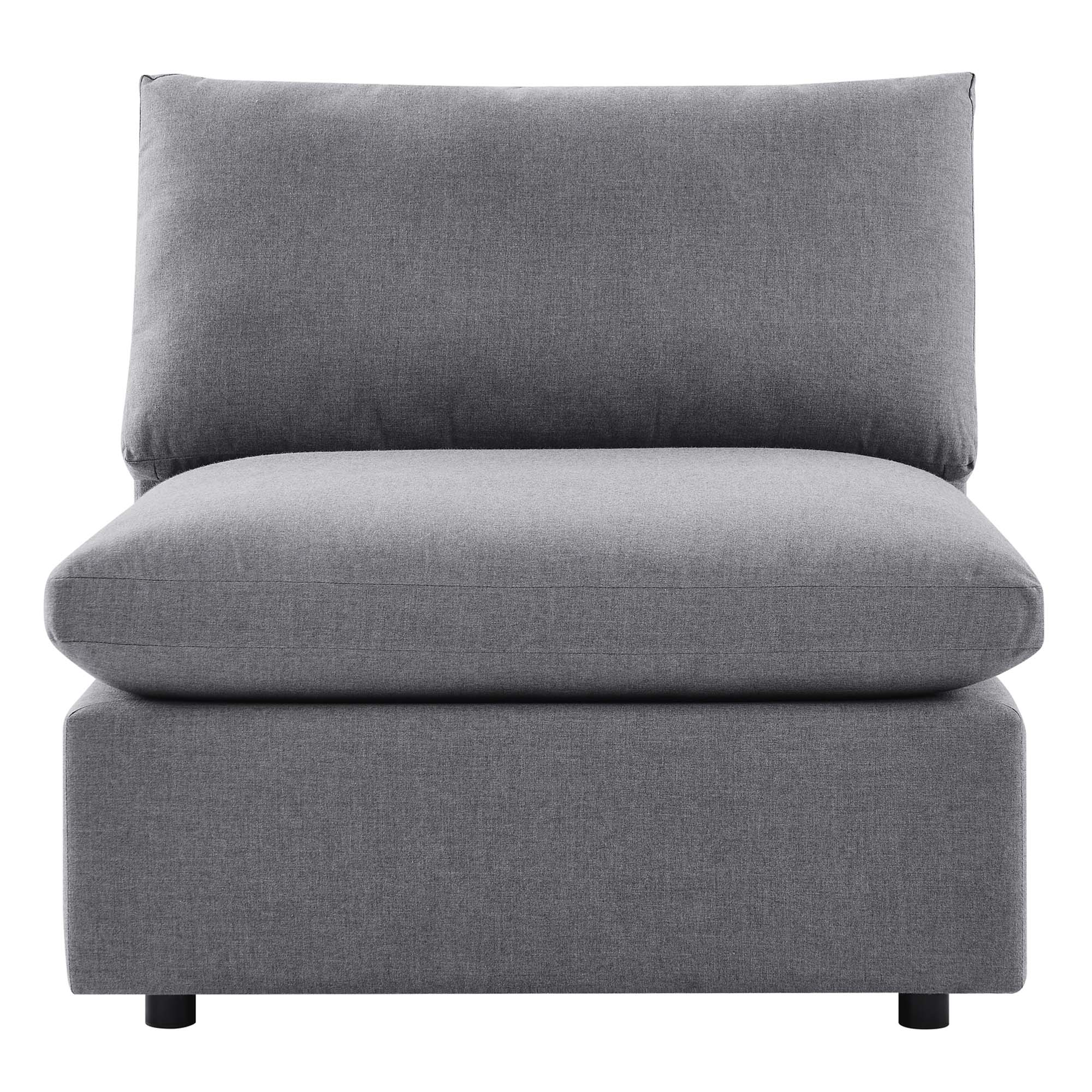 Commix Sunbrella Outdoor Patio Armless Chair - Gray