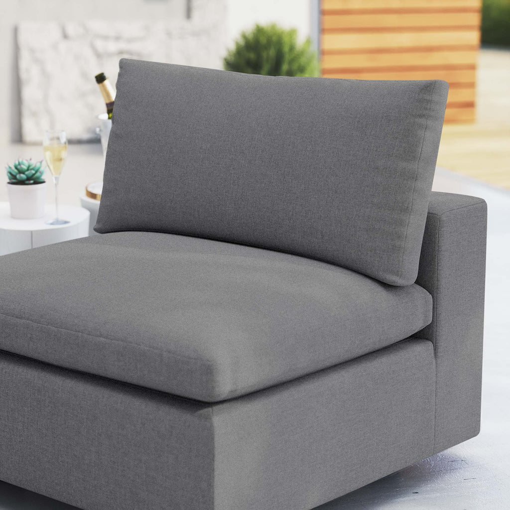 Commix Sunbrella Outdoor Patio Armless Chair - Gray