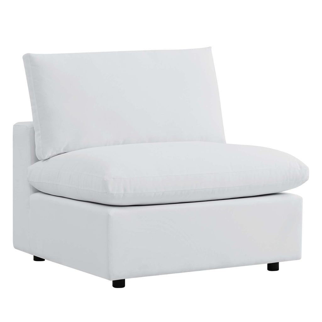 Commix Sunbrella Outdoor Patio Armless Chair - White
