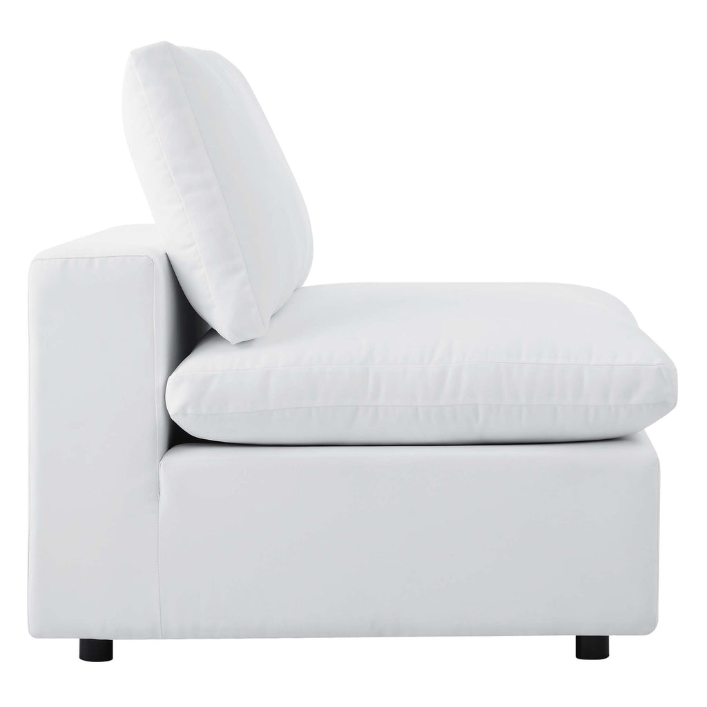 Commix Sunbrella Outdoor Patio Armless Chair - White
