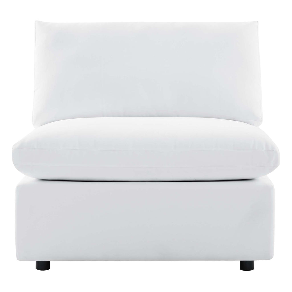 Commix Sunbrella Outdoor Patio Armless Chair - White