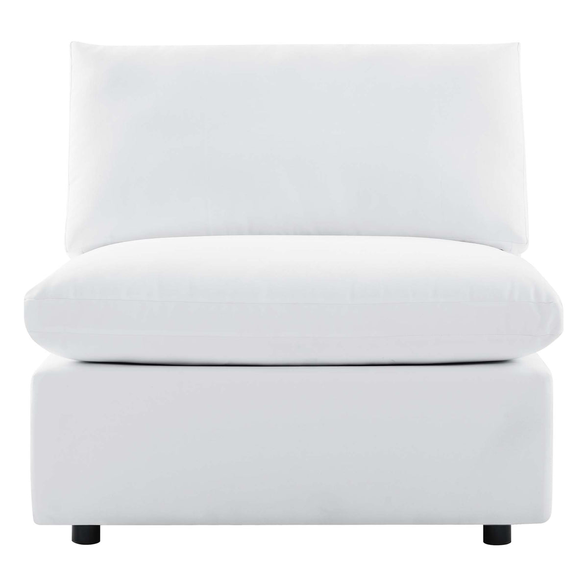 Commix Sunbrella Outdoor Patio Armless Chair - White