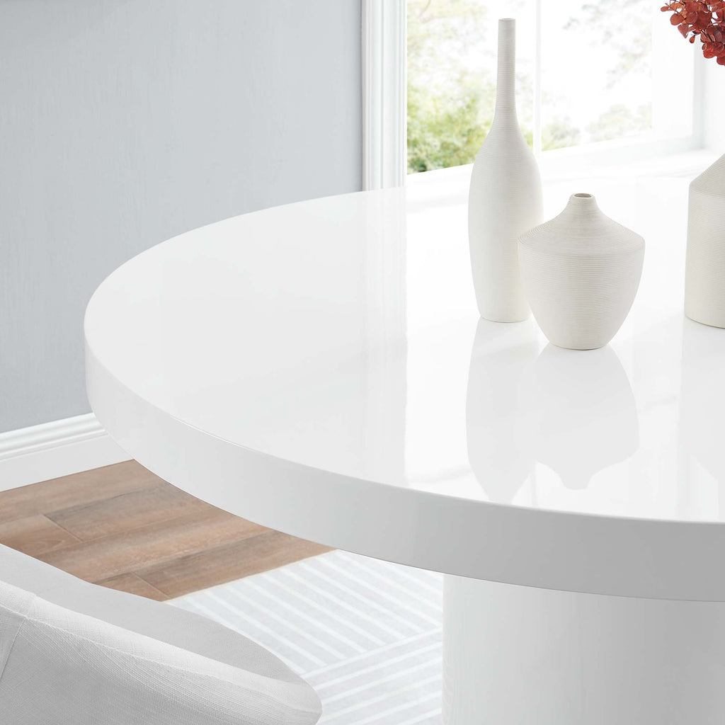 Gratify 60" Round Dining Table - White