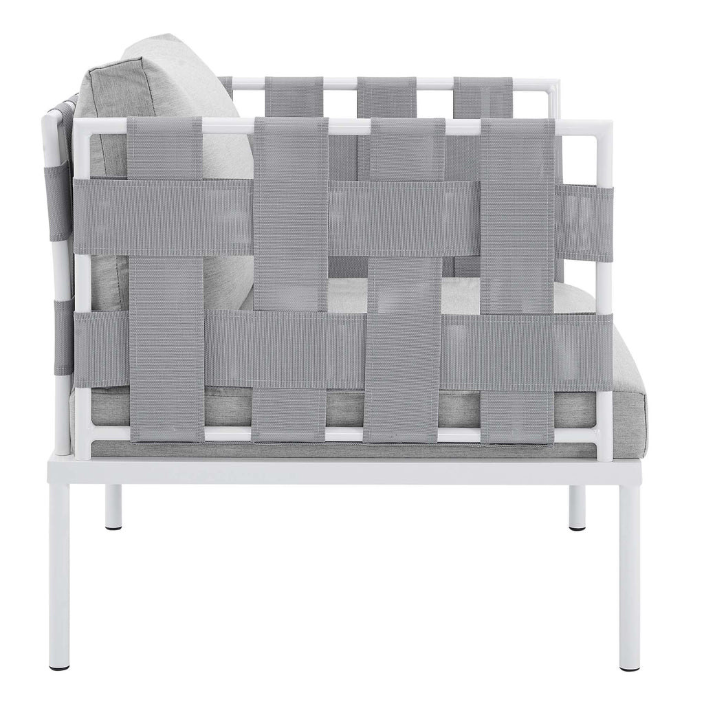 Harmony Sunbrella Outdoor Patio Aluminum Armchair - Gray Gray