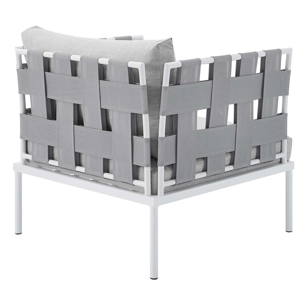 Harmony Sunbrella Outdoor Patio Aluminum Armchair - Gray Gray