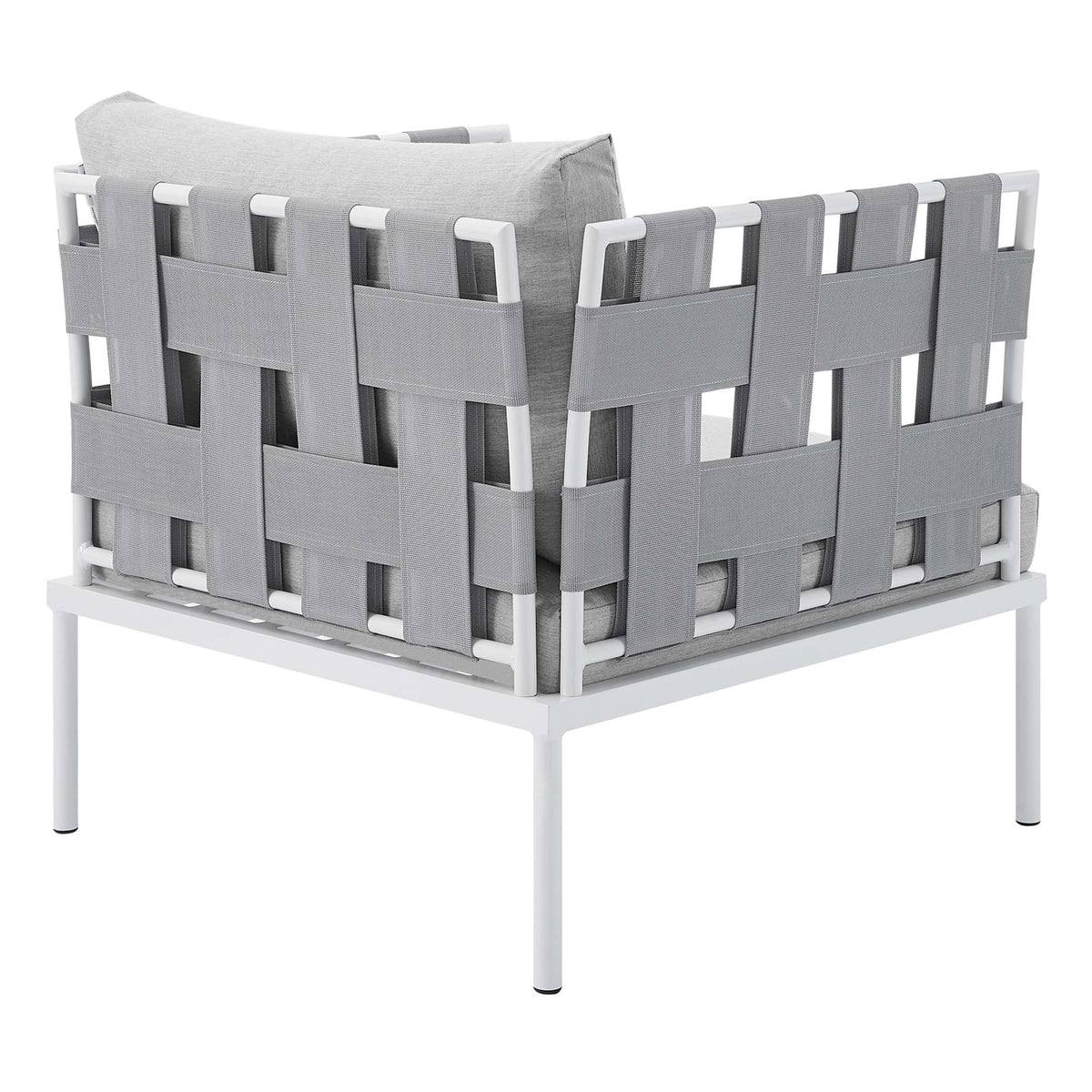 Harmony Sunbrella Outdoor Patio Aluminum Armchair - Gray Gray