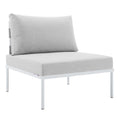 Harmony Sunbrella Outdoor Patio Aluminum Armless Chair - Gray Gray