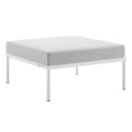 Harmony Sunbrella Outdoor Patio Aluminum Ottoman - Gray