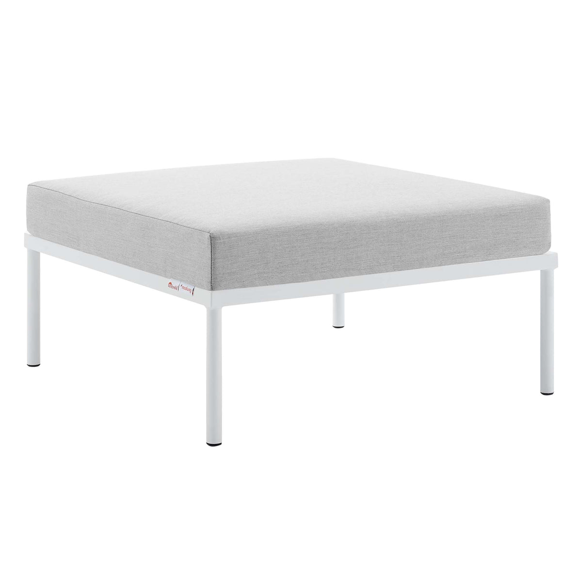 Harmony Sunbrella Outdoor Patio Aluminum Ottoman - Gray