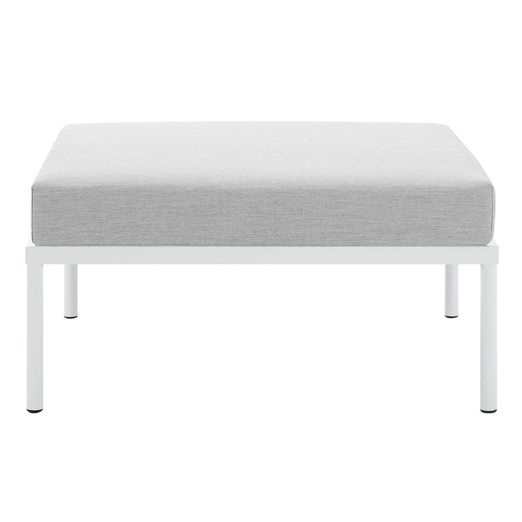 Harmony Sunbrella Outdoor Patio Aluminum Ottoman - Gray